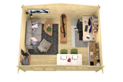 Tuindeco Gartenhaus Toledo 400 x 500 / 34mm natur oder...