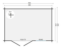 Tuindeco Gartenhaus Barcelona 298 x 400 / 28mm natur oder...