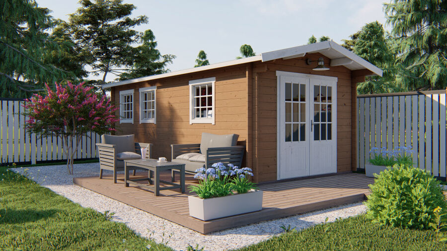 Tuindeco Gartenhaus Rick 595 x 300 / 40mm Red Class Wood imprägniert