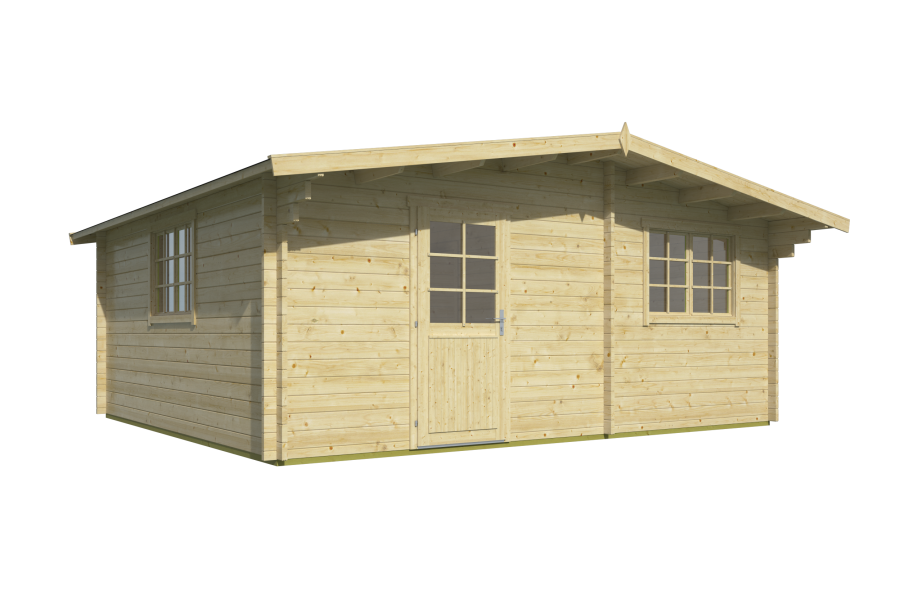 Tuindeco Gartenhaus Cantabria 520 x 595 / 44mm braun imprägniert