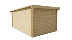 Tuindeco Gartenhaus Zerja 298 x 498 / 28mm silbergrau imprägniert