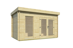 Tuindeco Gartenhaus Alana 250 x 400 / 40mm silbergrau imprägniert