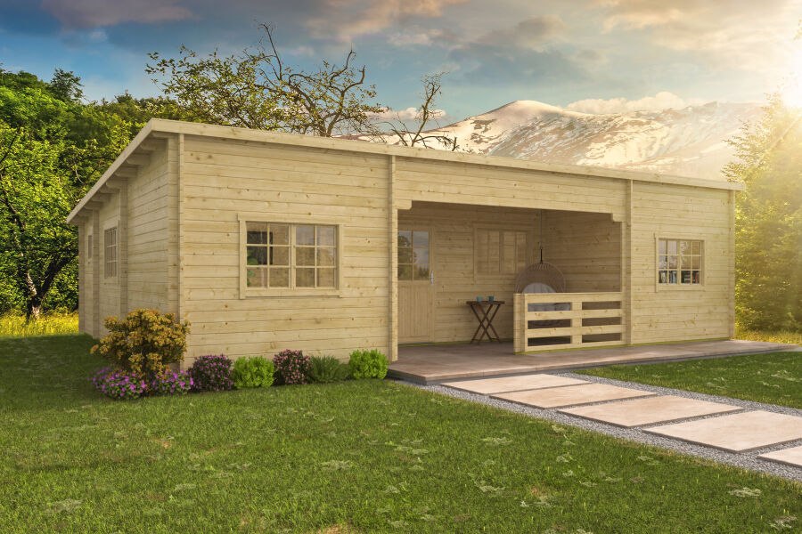 Tuindeco Gartenhaus Extremadura 795 x 1064 / 44mm grün imprägniert