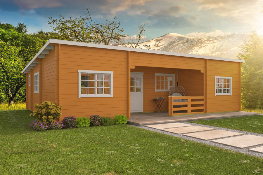 Tuindeco Gartenhaus Extremadura 795 x 1064 / 44mm Red Class Wood imprägniert