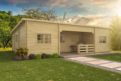 Tuindeco Gartenhaus Extremadura 795 x 1064 / 44mm braun imprägniert
