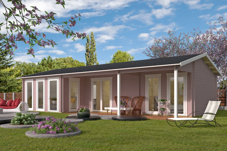 Tuindeco Gartenhaus Letterkenny 595 x 1120 / 70mm braun imprägniert