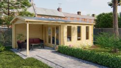 Tuindeco Gartenhaus Skeg 340 x 420 / 44mm honiggelb imprägniert