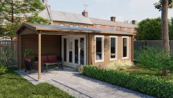 Tuindeco Gartenhaus Skeg 340 x 420 / 44mm honiggelb imprägniert
