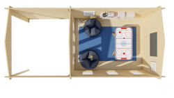 Tuindeco Gartenhaus Skeg 340 x 420 / 44mm honiggelb imprägniert