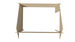 Tuindeco Gartenhaus Thüringen 350 x 500 / 44mm braun imprägniert
