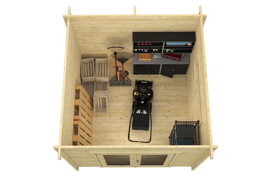 Tuindeco Gartenhaus Jamie 300 x 300 / 40mm honiggelb imprägniert