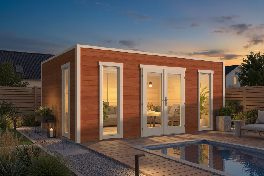Tuindeco Gartenhaus Marco 350 x 500 / 28mm Red Class Wood imprägniert
