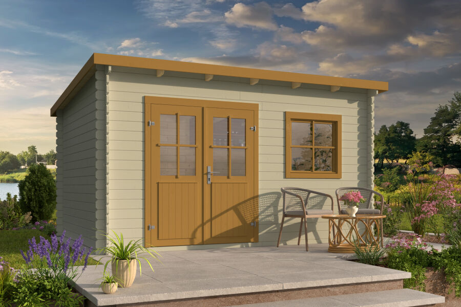 Tuindeco Gartenhaus Barcelona 298 x 400 / 28mm Red Class Wood imprägniert