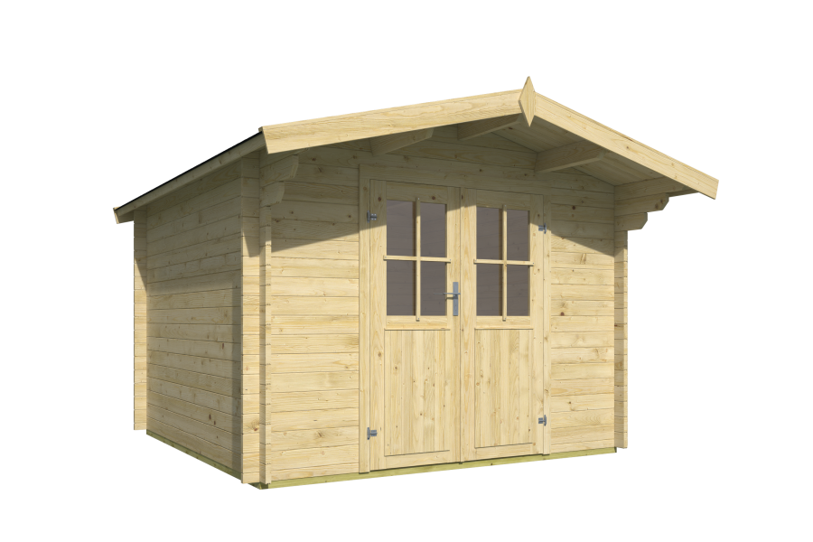 Tuindeco Gartenhaus Albacete 300 x 300 / 34mm honiggelb imprägniert