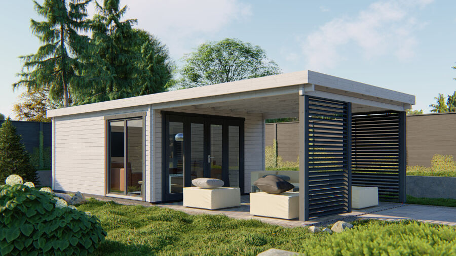Tuindeco Gartenhaus Casper 400 x 490 / 58mm grün imprägniert