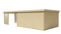 Tuindeco Gartenhaus Casper 400 x 490 / 58mm grün imprägniert