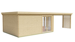 Tuindeco Gartenhaus Casper 400 x 490 / 58mm grün imprägniert