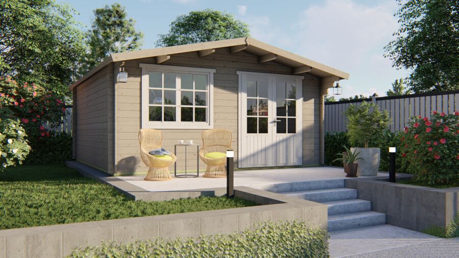 Tuindeco Gartenhaus Salamanca 500 x 500 / 34mm unbehandelt