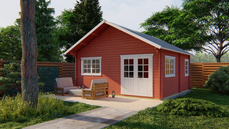 Tuindeco Gartenhaus Big Llanes 530 x 590 / 44mm unbehandelt