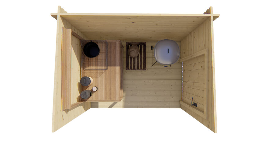 Tuindeco Gartenhaus Anbau 280 x 150 / 44mm Red Class Wood imprägniert