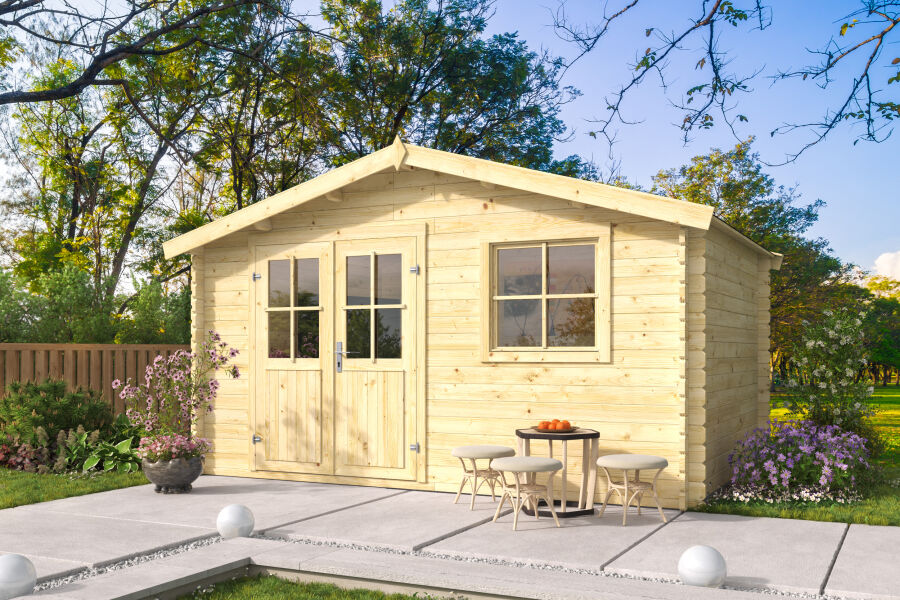 Tuindeco Gartenhaus Ferrol 298 x 400 / 34mm Red Class Wood imprägniert
