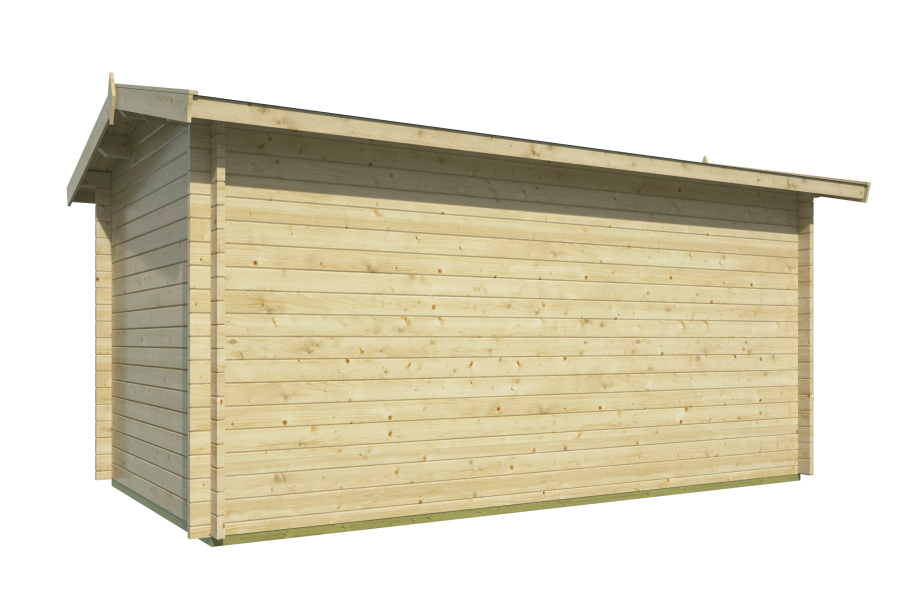 Tuindeco Gartenhaus Shannon 250 x 450 / 40mm silbergrau imprägniert