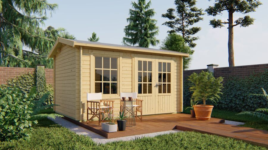 Tuindeco Gartenhaus Chloe 300 x 400 / 40mm Red Class Wood imprägniert