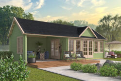 Tuindeco Gartenhaus Big Ben 400 x 550 / 70mm silbergrau imprägniert