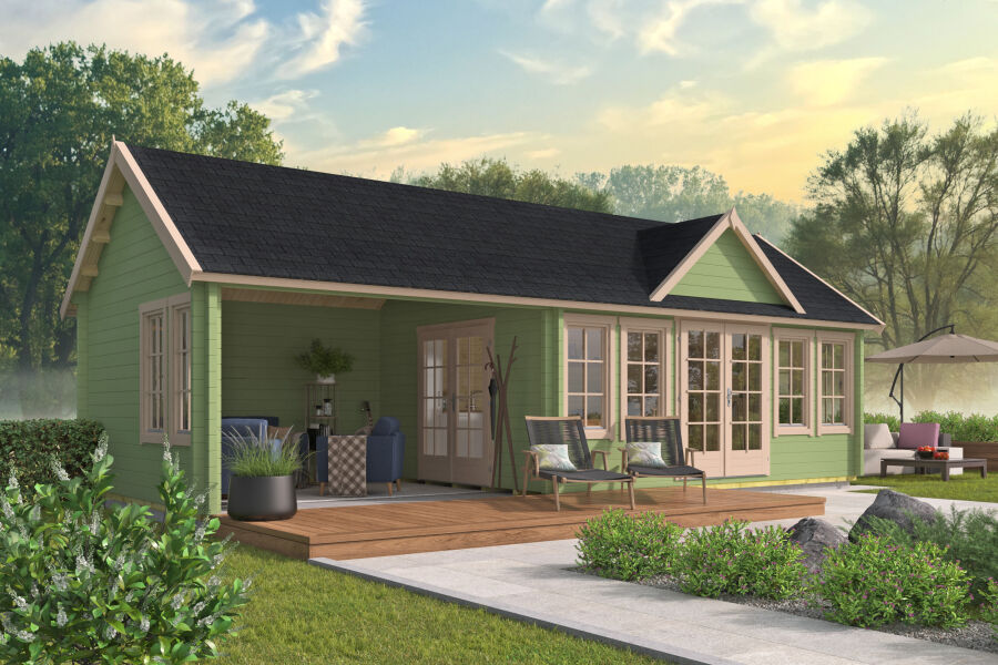Tuindeco Gartenhaus Big Ben 400 x 550 / 70mm honiggelb imprägniert