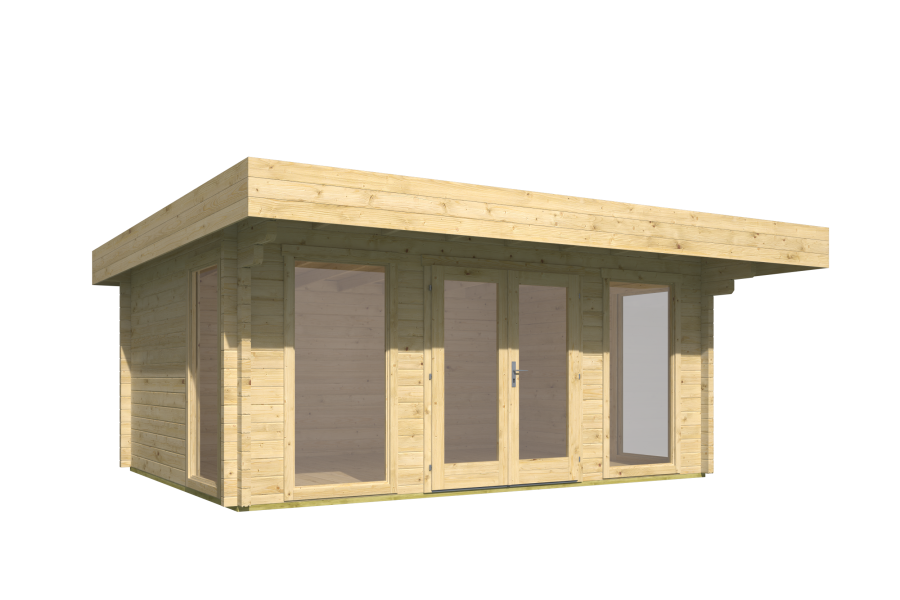 Tuindeco Gartenhaus Mia 380 x 500 / 70mm braun imprägniert