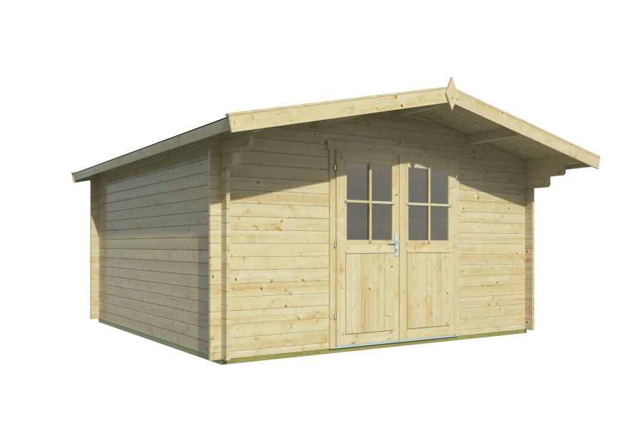 Tuindeco Gartenhaus Torrent 400 x 400 / 34mm Red Class Wood imprägniert
