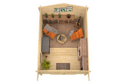 Tuindeco Gartenhaus Peggie 400 x 300 / 40mm grün imprägniert