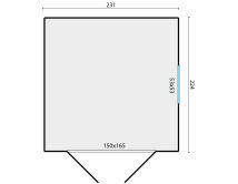 Tuindeco Gartenhaus HUGO 224 x 231 / 16mm