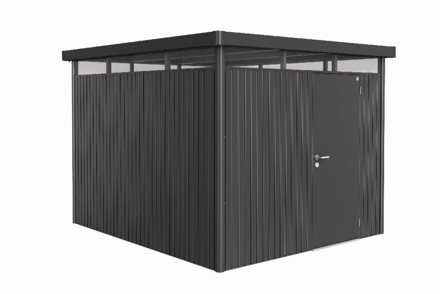 Metallgerätehaus Highline H6 315 x 315 x 222 cm mit Standardtür dunkelgrau metallic