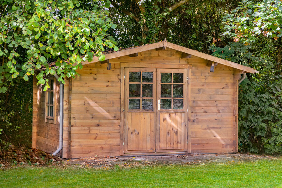 Tuindeco Gartenhaus Dyre 300 cm x 400 cm / 40 mm grau imprägniert