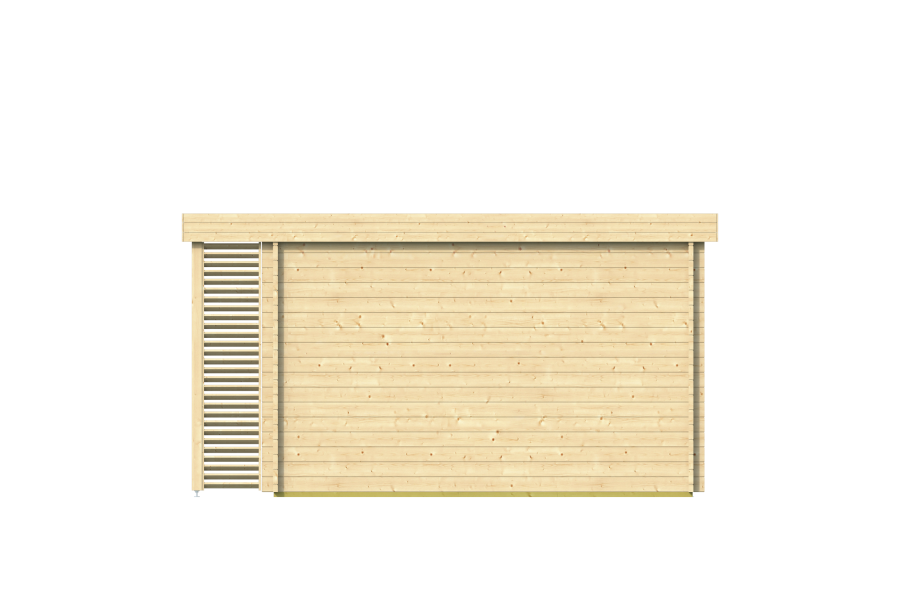 Tuindeco Gartenhaus Hildegard 400 cm x 590 cm / 44 mm braun imprägniert