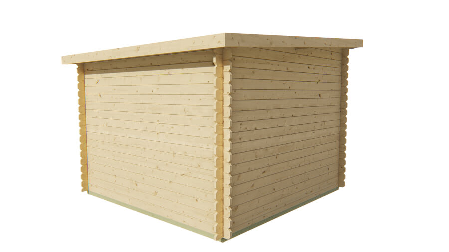 Tuindeco Gartenhaus Jörgen 290 cm x 290 cm / 28 mm braun imprägniert