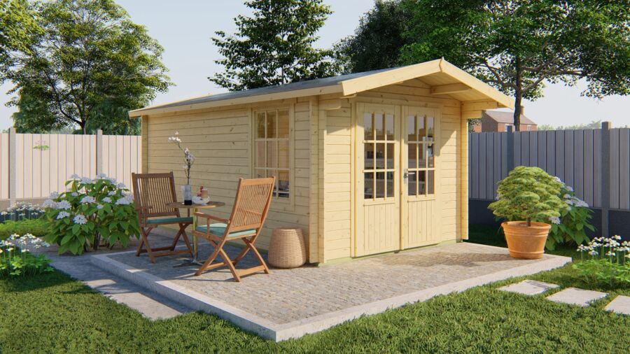 Tuindeco Gartenhaus Julia 500 cm x 300 cm / 40 mm Red Class Wood imprägniert