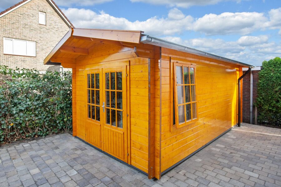 Tuindeco Gartenhaus Julia 500 cm x 300 cm / 40 mm grün imprägniert