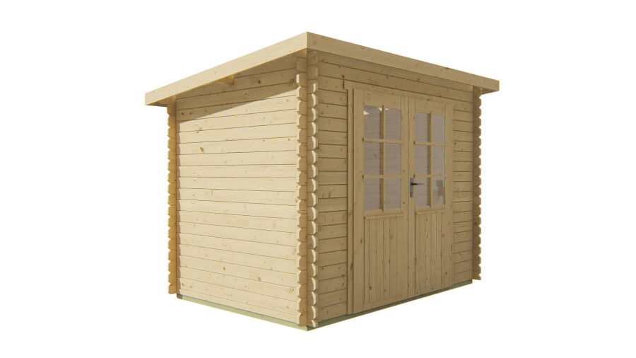 Tuindeco Gartenhaus Kris 200 cm x 290 cm / 28 mm braun imprägniert
