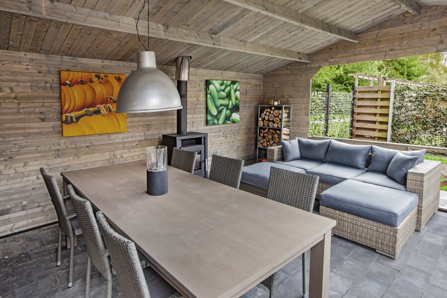 Tuindeco Gartenhaus Mokka 400 cm x 400 cm / 40 mm Red Class Wood imprägniert
