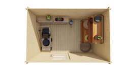 Tuindeco Gartenhaus NOVALIE 2.0 200 × 300 / 19mm Red Class Wood imprägniert