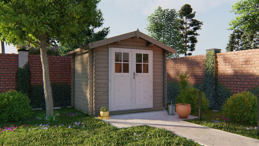 Tuindeco Gartenhaus Robert 200 cm x 260 cm / 28 mm natur oder imprägniert