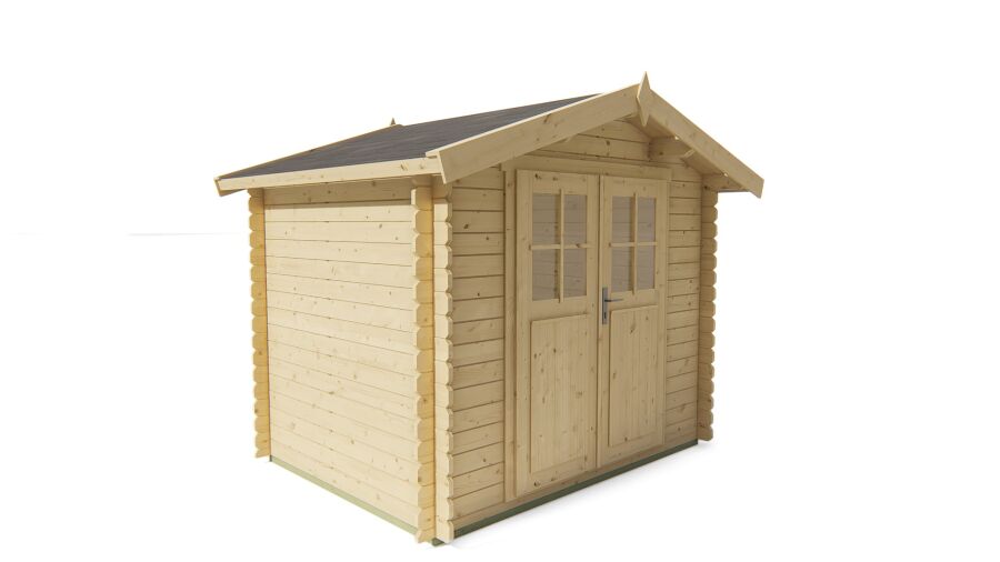 Tuindeco Gartenhaus Robert 200 cm x 260 cm / 28 mm natur oder imprägniert