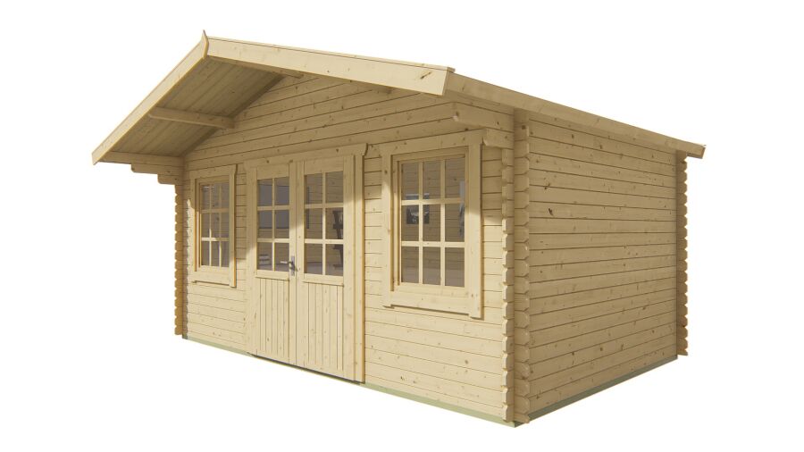 Tuindeco Gartenhaus Skyler 320 cm x 500 cm / 28 mm grün imprägniert