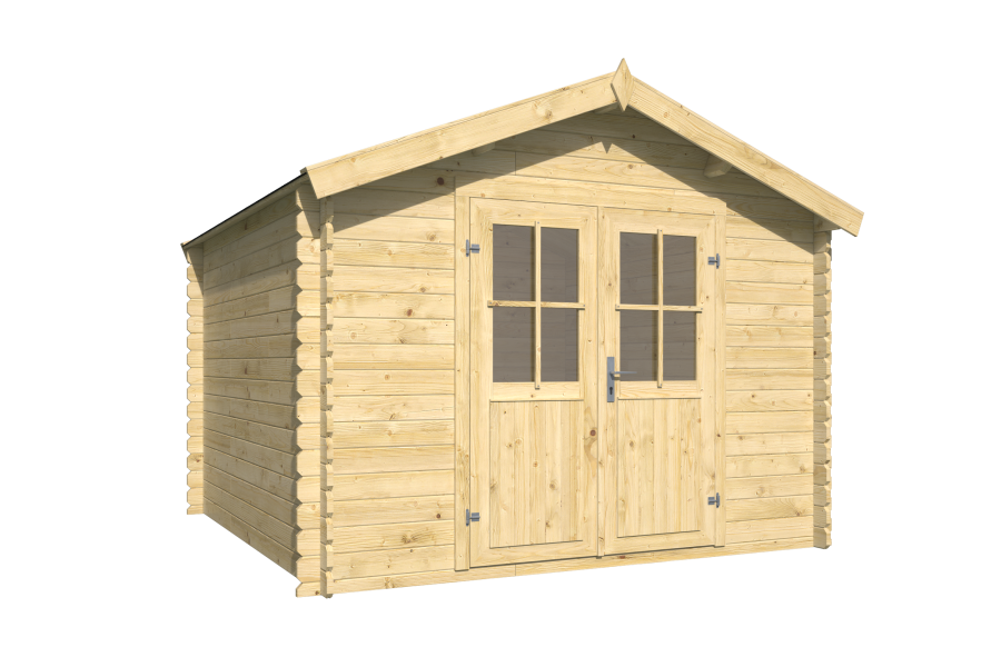 Tuindeco Gartenhaus Noja 298 cm x 298 cm / 28 mm honiggelb imprägniert