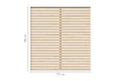 Karibu Zaunfüllung Lamelle 180 cm naturbelassen