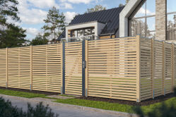 Karibu Zaunfüllung Lamelle 180 cm naturbelassen