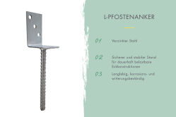 Karibu L-Pfosten inkl. Schrauben