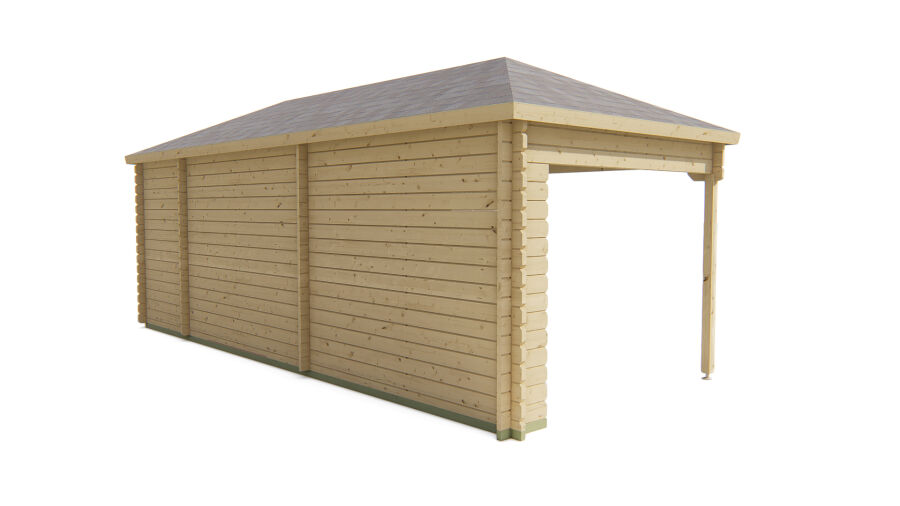 Tuindeco Gartenhaus Blockhütte OLSON 705 x 300 / 44mm natur